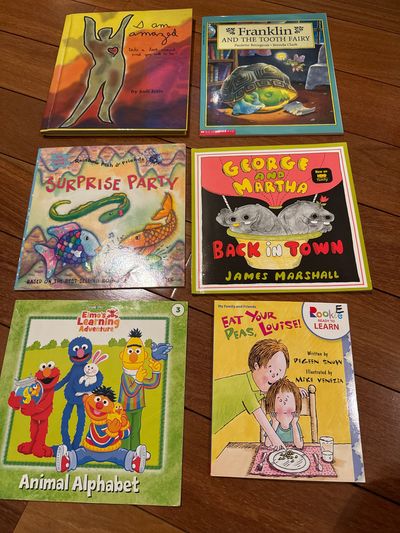 6 assorted school books one hardcover