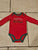 Carters Red Long Sleeve Onesie "Silent Night" 9 Months