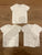 Carters 3 short sleeve button up white undershirts 0-3 Months