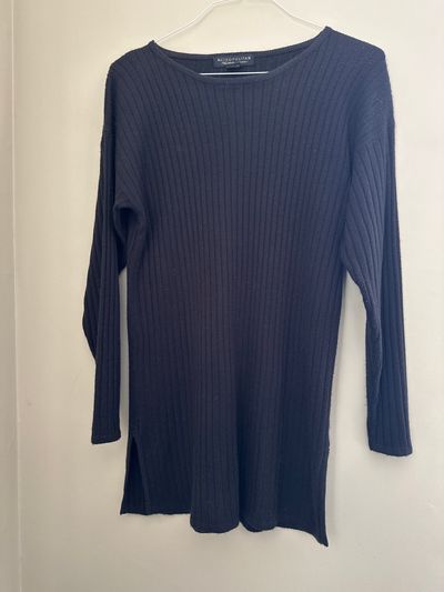 Metropolitan Black Soft Ribbed Sweater Women's - XS