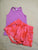 Stretch tech quick dry shorts Ultra lite purple racer back tank 10-12