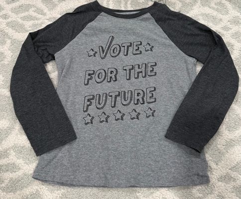 Cat & Jack Vote for the Future 3/4 sleeve shirt, size 6/7 6T/6