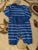 Carters One piece blue and white strip outfit 3 Months
