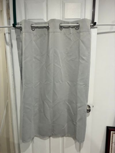 Grey blackout grommet top curtain 4 panels 38x45 grommet top blackout
