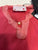 NEW - Lanvin Petite - coral sleeveless top 100 cotton with muslin trim 4T