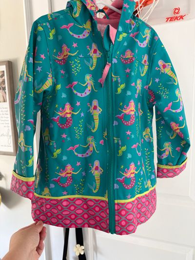 Stephen Joseph Mermaid Raincoat Size 5/6 5T/5