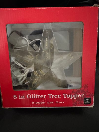Cavalier Christmas 8in Good Glitter Tree Topper