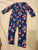 Carter blue floral 1 piece fleece pajama 18-24 Months