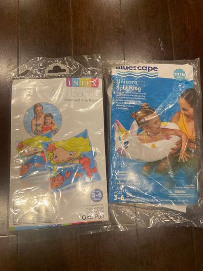 Intex bluescape NEW Mermaid swimming arm bands and unicorn ring float