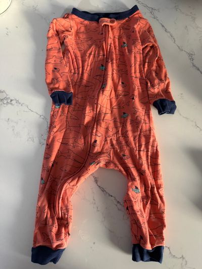 Carter's Sharks footless pjs 18 Months