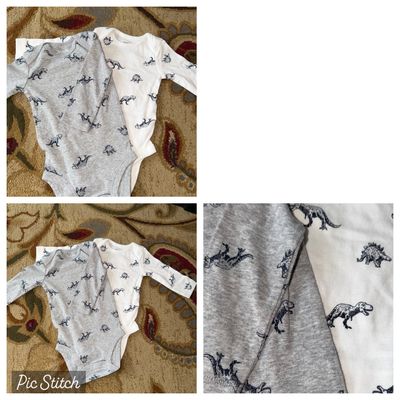Long sleeve onesies Set of 2 dinosaur onesies 3 Months