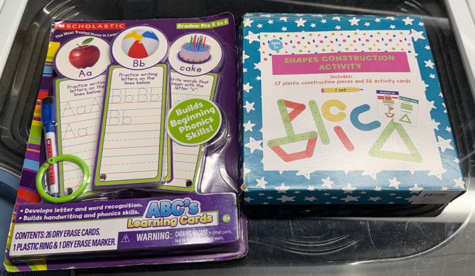 Build a shape draw erase first letters Scholastic new