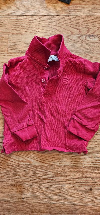 Zara Baby Boys Like new Polo shirt in long sleeves great for Fall/ Spring 12-18 Months