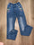 Old Navy Scrunched waist flower pocket girl jeans - size 8 7-8