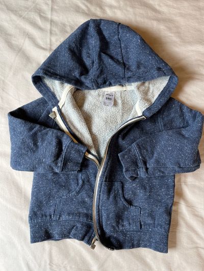 Carters 24m fleece lined blue zip up hoodie  18-24 Months
