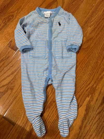 Polo Ralph Lauren 6mo blue stripe onesie 6 Months
