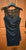 Navy blue gold accent sheer sweetheart neckline Dress Women's 10