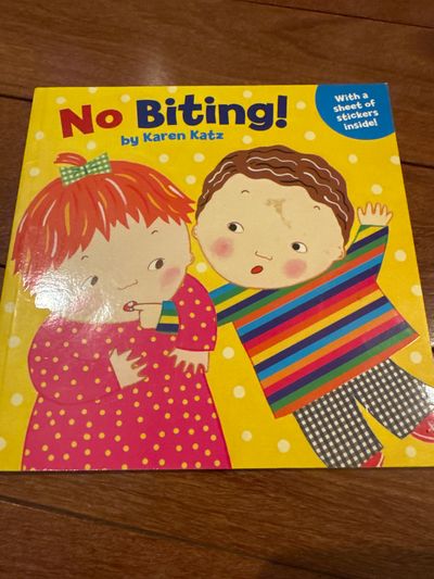 No biting book stickers taken out