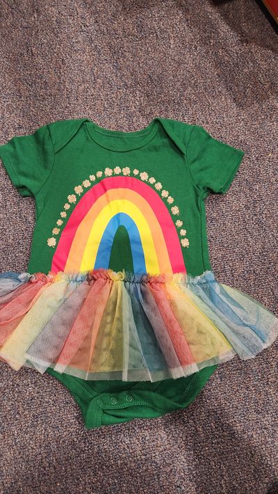 Celebrate St Patrick's day onesie 12 Months