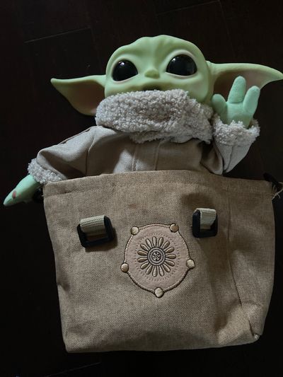 Mattel Star Wars Grogu Plush 10-inch Toy, makes sounds