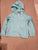 Puma PUMA girls' aqua green lightweight  full-zip hooded Windbreaker 5T/5