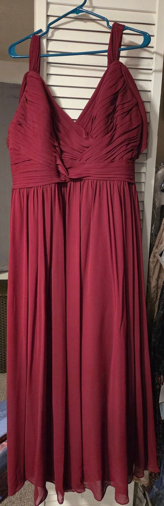 Bridesmaid gown burgundy Altered size 20. Bust&waist taken in, hemmed, 5'4 Women's 20