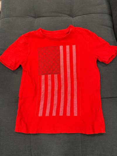 GapKids Red Gapkids short sleeve tshirt with American flag 6T/6