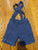 Janie and Jack Navy blue linen shorts special occasion shorts w/suspenders 4T