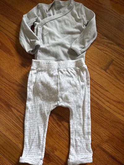 Carters Two piece long gray outfit 9 Months