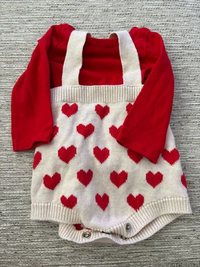 Cat n jack Two pc heart outfit Newborn