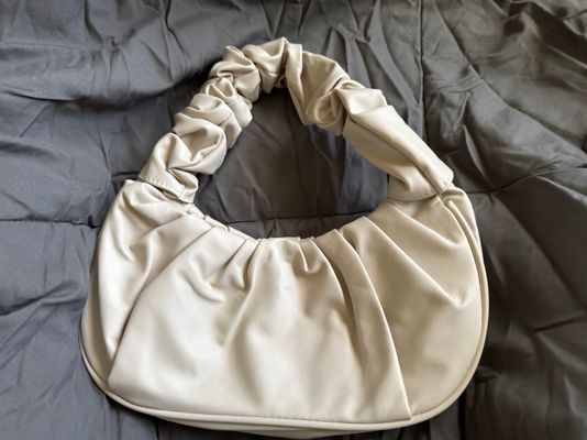 Amazon Off White Scrunch-like Handbag
