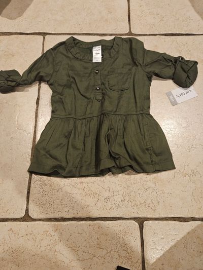 Carters BNWT Green Long Sleeve Dress 18 Months