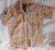 Kenneth Cole Reaction tag size 24mths bright multi color dress shirt holiday 12-24 Months