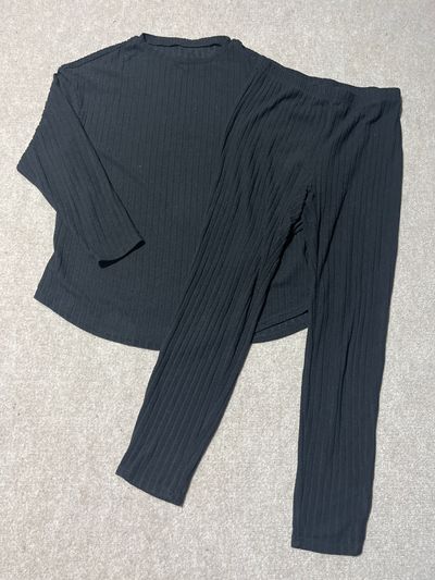 shein 2 piece lounge set. Black. LS Women's - M