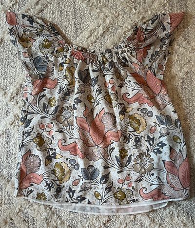 Loft floral metallic peasant top Excellent condition. SFPF home Women's - S