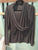 Black dressy top Cross over chest long sleeve Women's - L