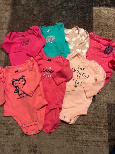 Lot of carters long sleeve onesies all size 3m  3 Months