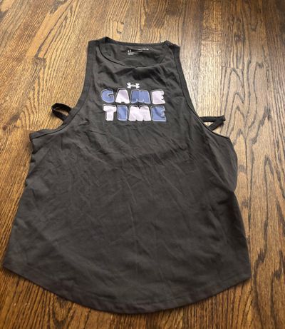 Under Armour game time, gray tank youth extra larg  14-16