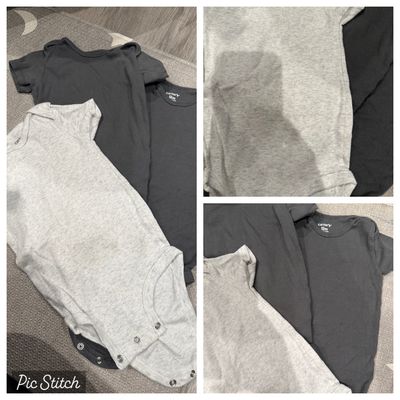Carters Set of 3 short sleeve onesies 12 Months