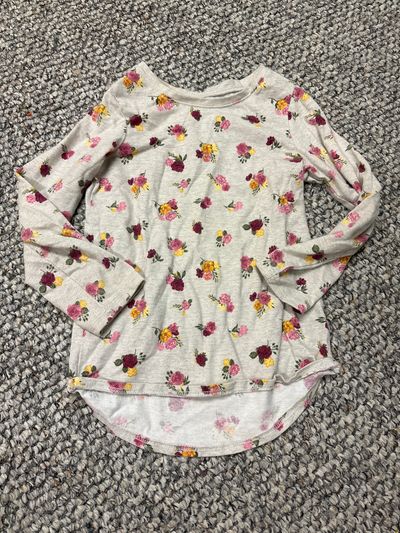 Garanimals Gray floral long sleeve top 4T