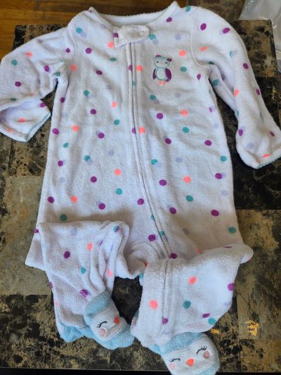 Carters Footed Pj's penguin  9 Months