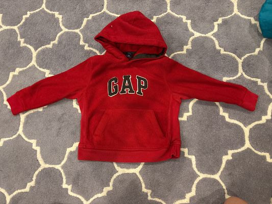 Gap 10 Red fleece hoodie 6T/6