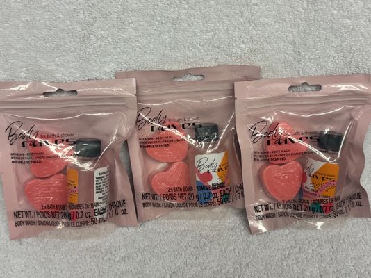 3 Brand New Bath Bombs and body washes 3 Brand New Bath Bombs and body washes