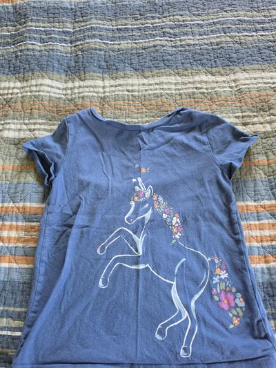 Carters Blue Unicorn Tee 6T/6