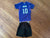 2 Piece Purple Messi Soccer Jersey Black Shorts Medium 7-8