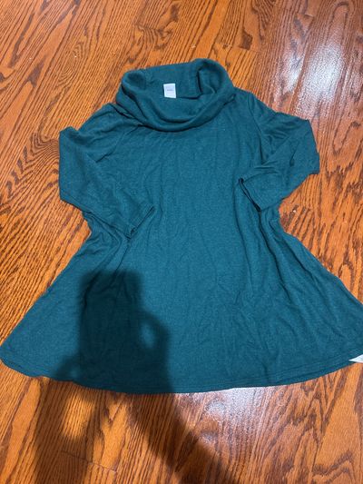 Old navy Green long sleeve turtleneck dress 3T