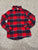 Gymboree Boys red fleece plaid button down 10-12