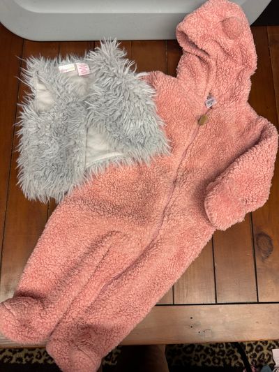 Baby Girl snowsuit and Vest. Amy Coe and Carters Baby Girl 9 month snowsuit and Vest. Amy Coe and Carters 9 Months