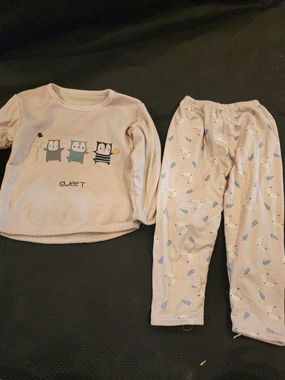 Fleece warm pajamas set Fleece warm pajamas set 6T/6