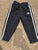 Adidas sweatpants black with white stripes pants  2T